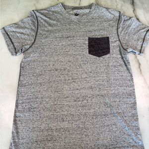 Beverly Hills Polo Club T Shirt Mens Size M Gray Heather Slub Chest Pocket